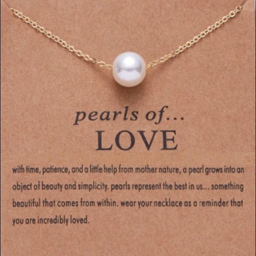 Pearls of Love Necklace - Gold Chain - Pearl